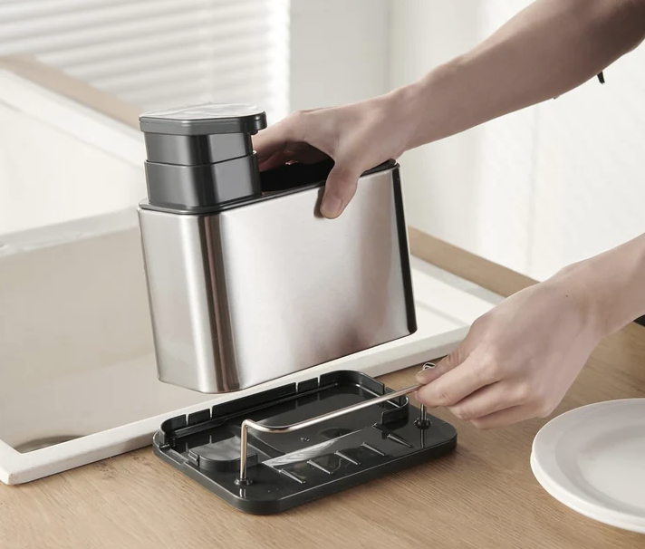 DISPENSADOR DE LAVA VAJILLA PARA PLATOS 3 EN 1