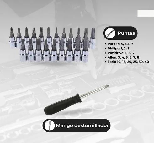 ToolMaster Pro 46 piezas:🧰🔧💪 Juego de Llaves de Vaso en Acero de Vanadio