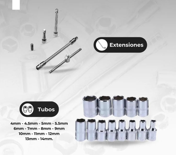 ToolMaster Pro 46 piezas:🧰🔧💪 Juego de Llaves de Vaso en Acero de Vanadio